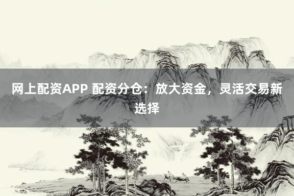 网上配资APP 配资分仓：放大资金，灵活交易新选择